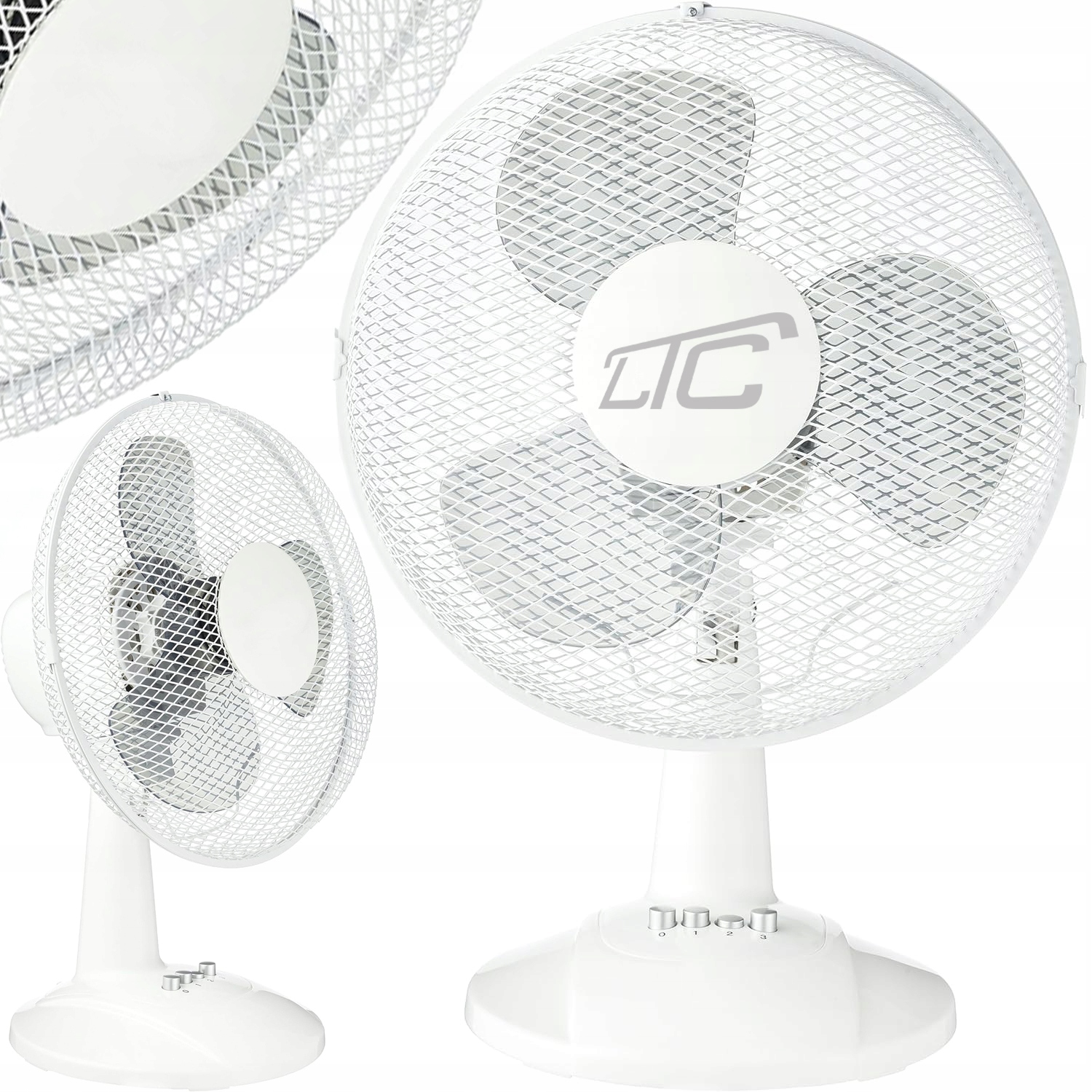 LTC stolný ventilátor VENTILÁTOR STOLNÝ VENTILÁTOR TICHÝ VÝKONNÝ DO KANCELÁRIE biely
