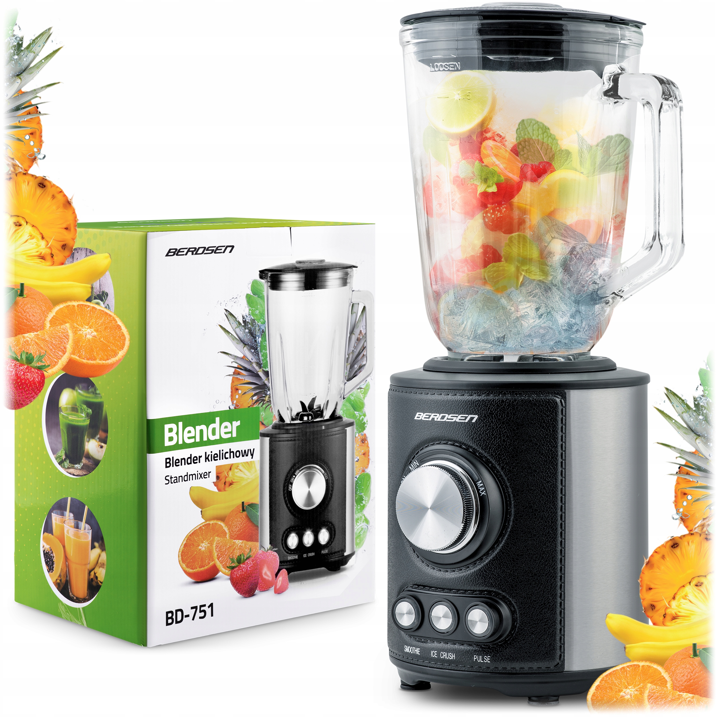 Berdsen 375100 800 W hrnčekový mixér strieborná/sivá