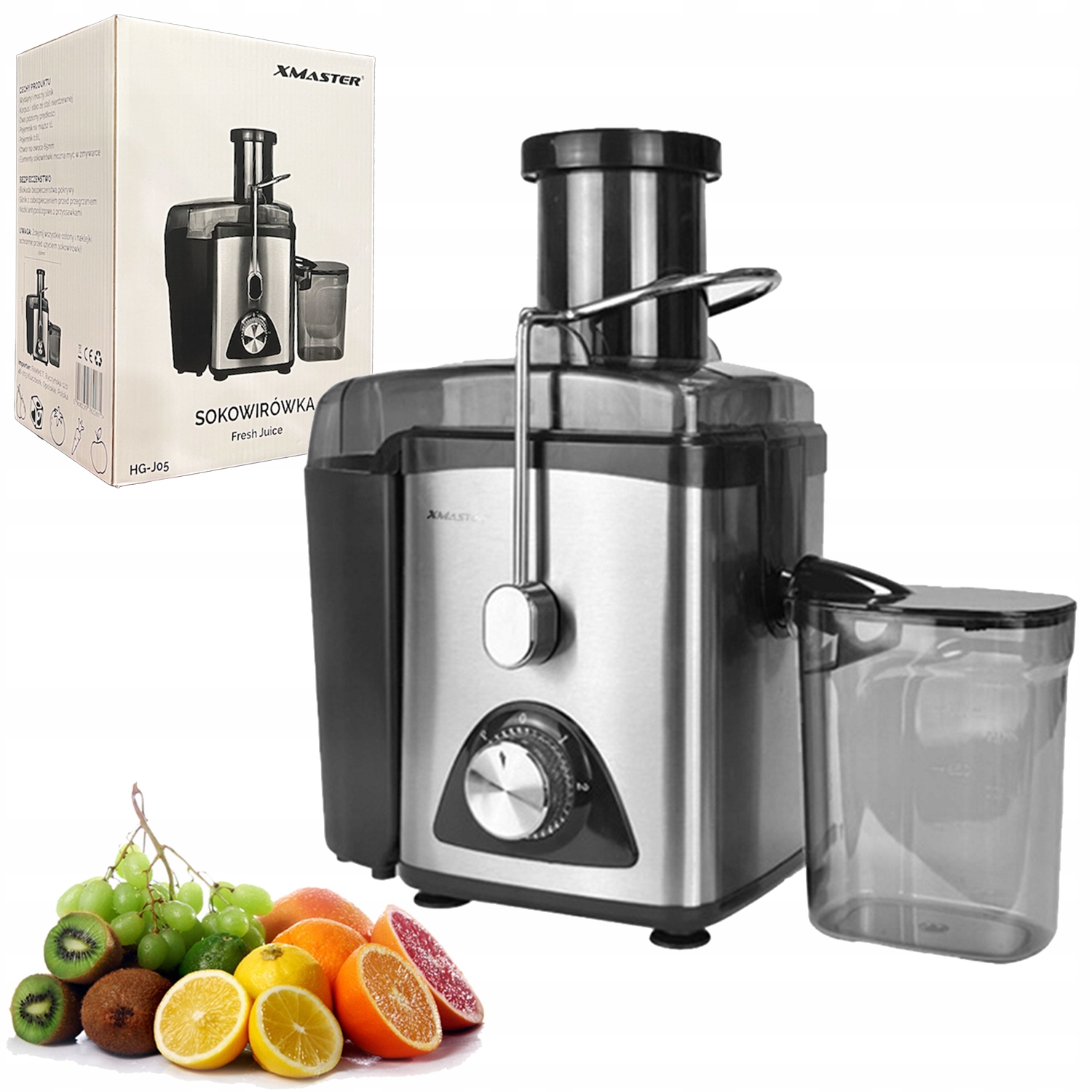 XMaster XM-JC-14 odšťavovač strieborný/sivý 1400 W