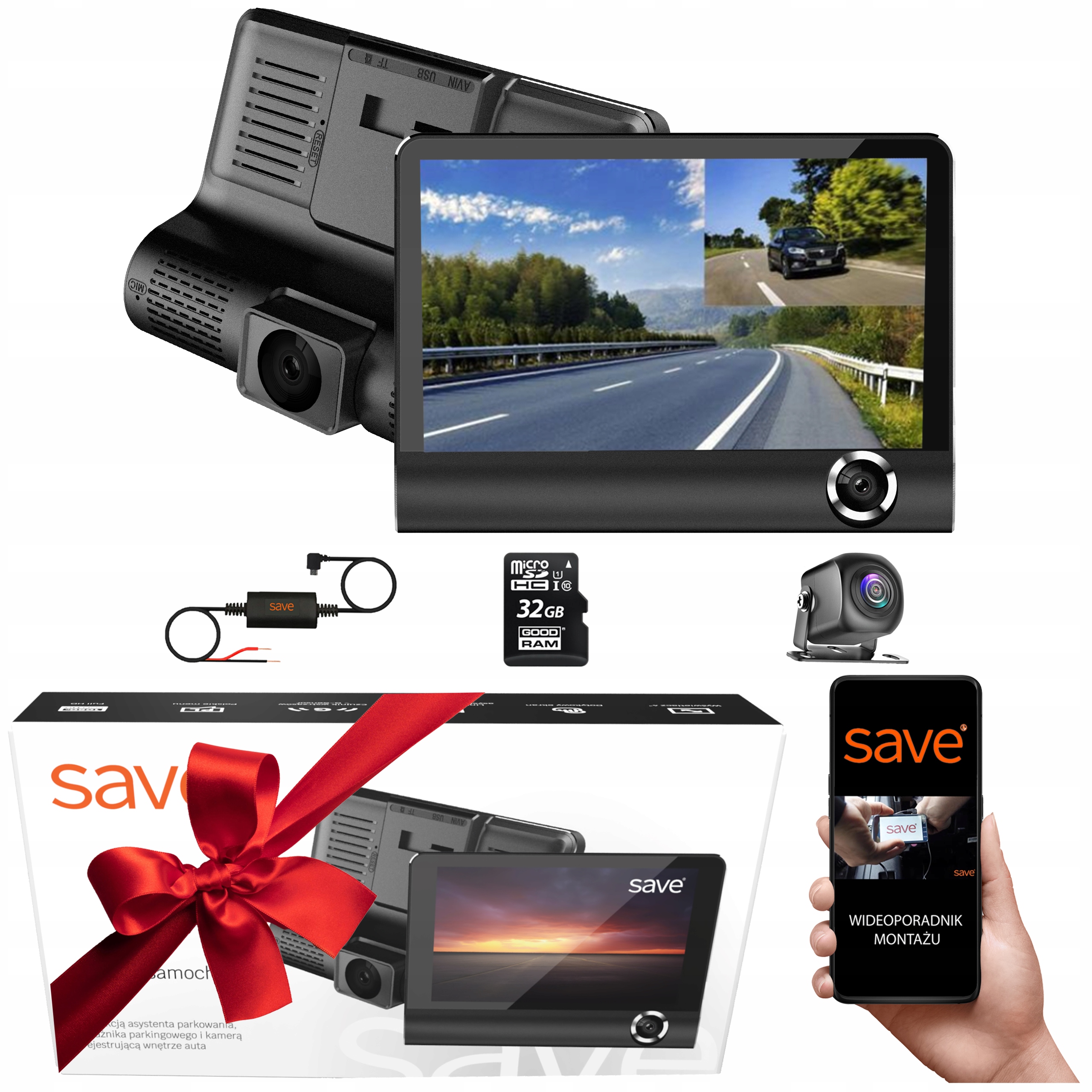 VIDEOREKORDÉR S HD CÚVACÍ KAMERY TRI KAMERY + 2 ďalšie produkty