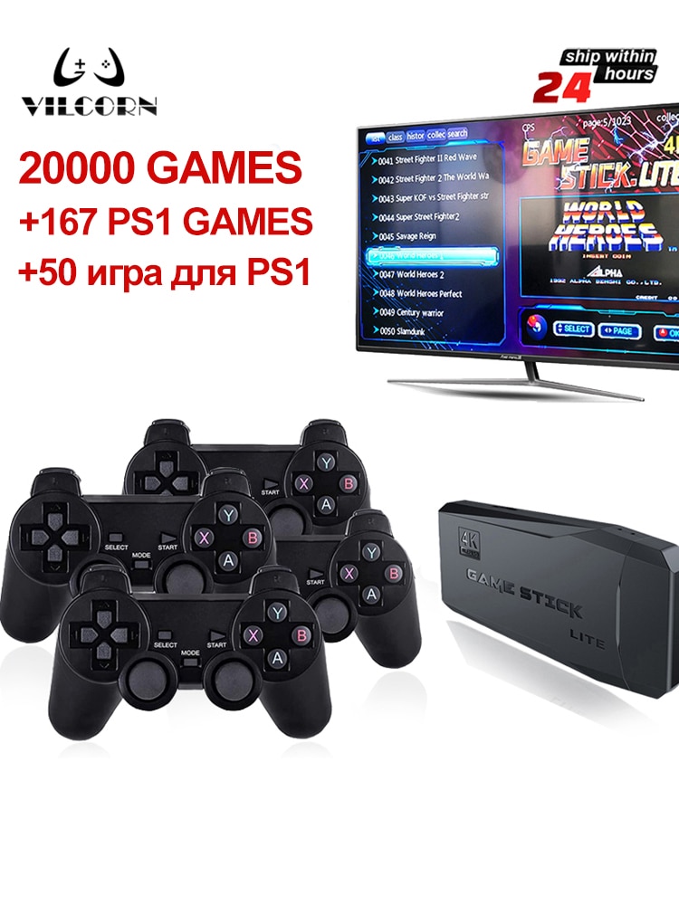 Vilcorn Video Game Stick 4K TV HD 20 000 retro