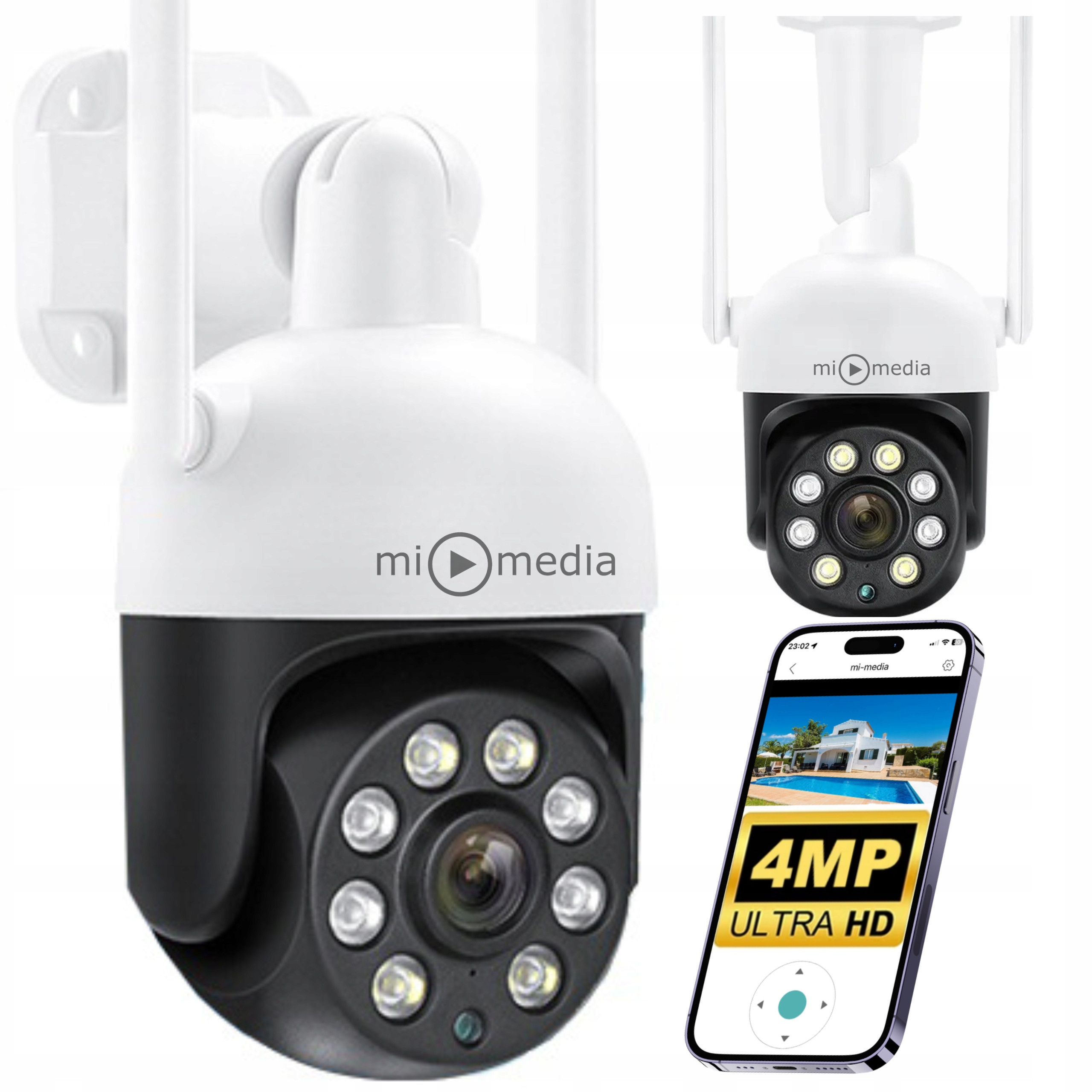 Vnútorná/vonkajšia IP kamera Mi-media XM-PT805W-40W