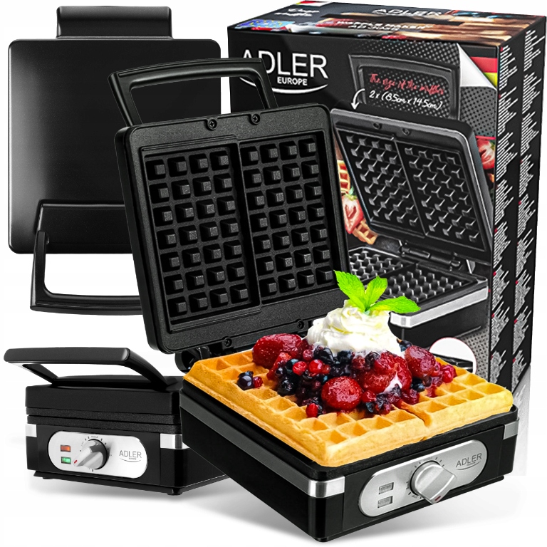 Adler AD 3056 vaflovač 2000 W čierny