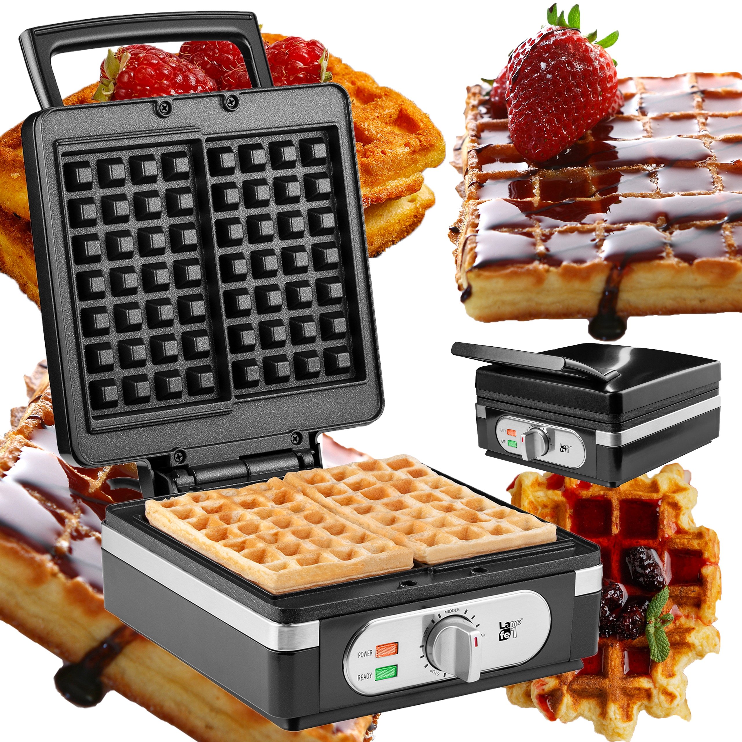 Lafe GFB-003 vaflovač 1400 W čierny