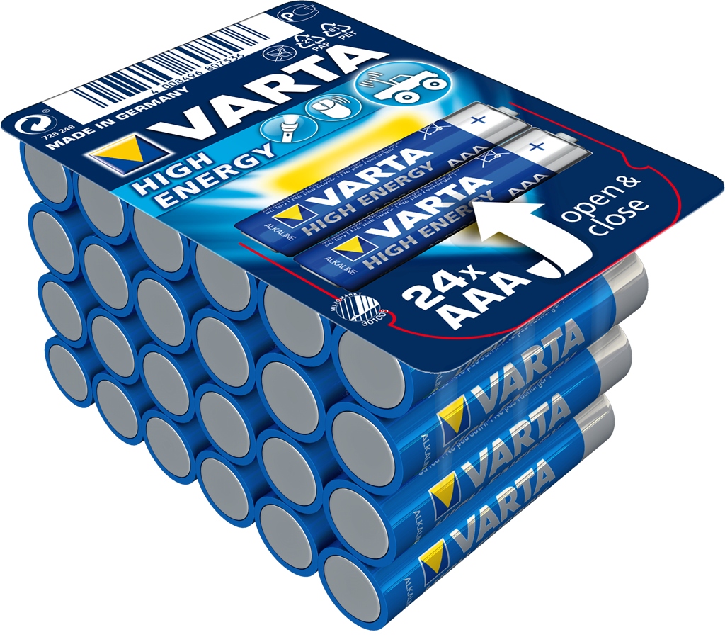 Alkalické batérie Varta AAA (R3) 24 ks.