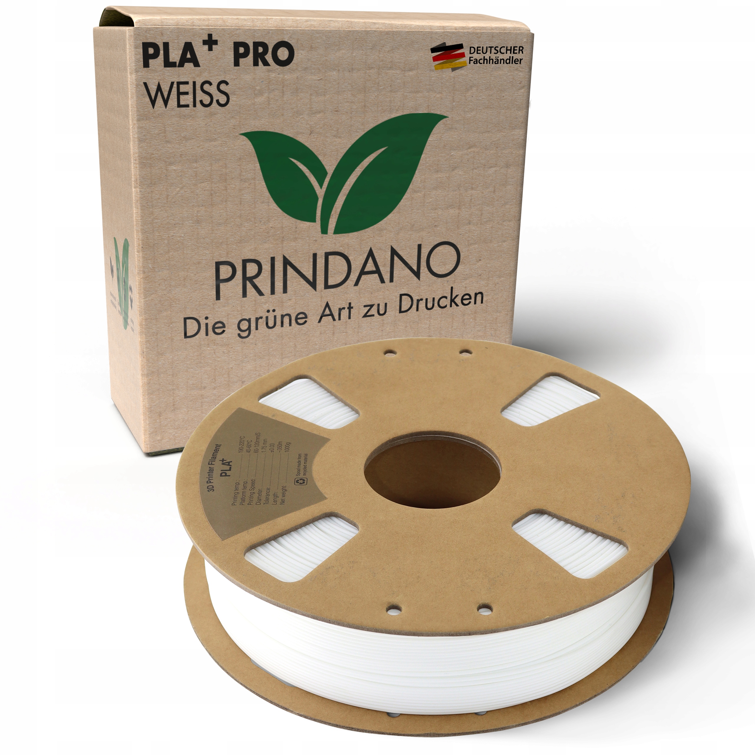 PLA filament PRINDANO 1,75 mm 1000 g biely