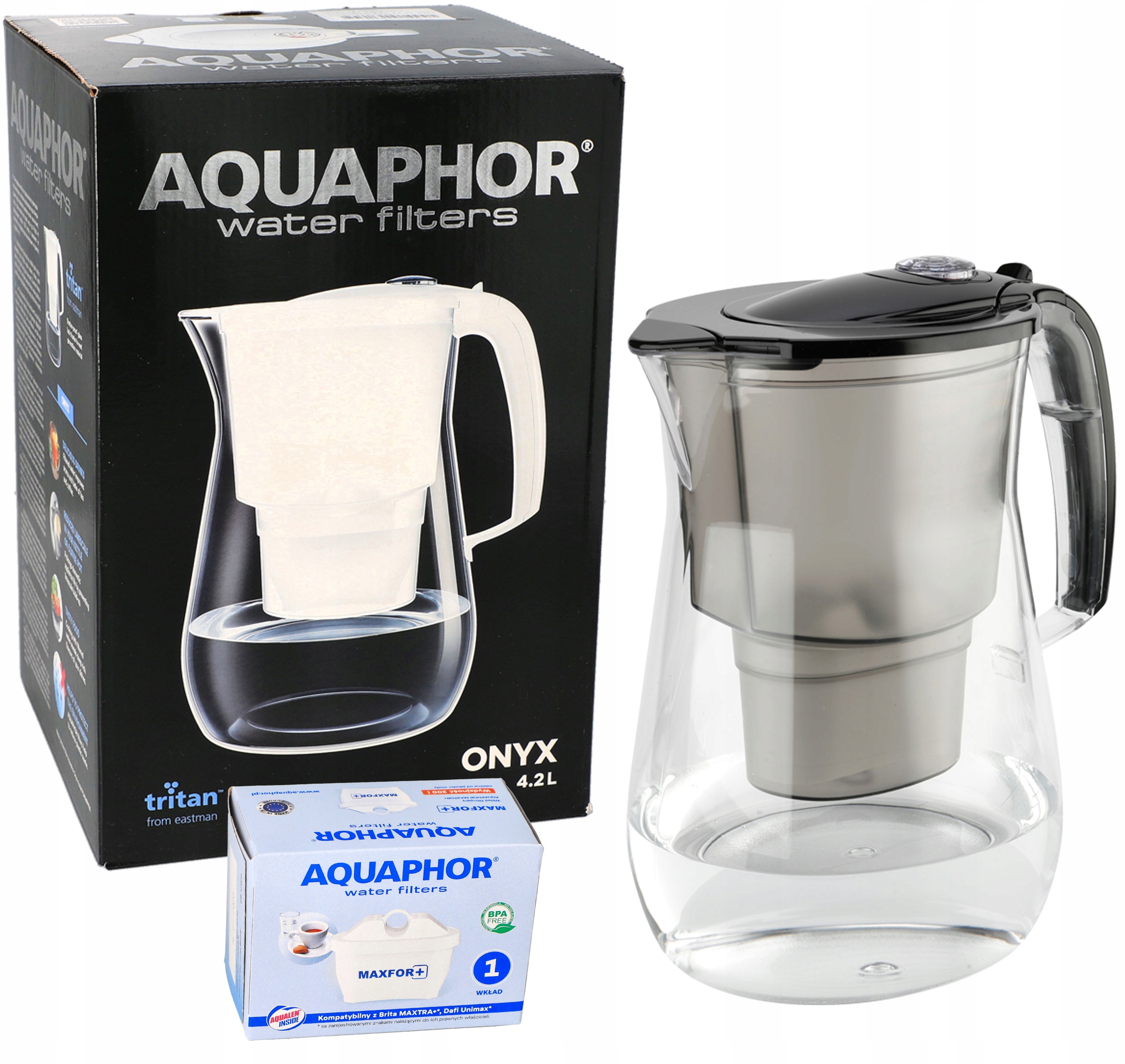 Filtračná kanvica Aquaphor Onyx 4,2 l, čierna