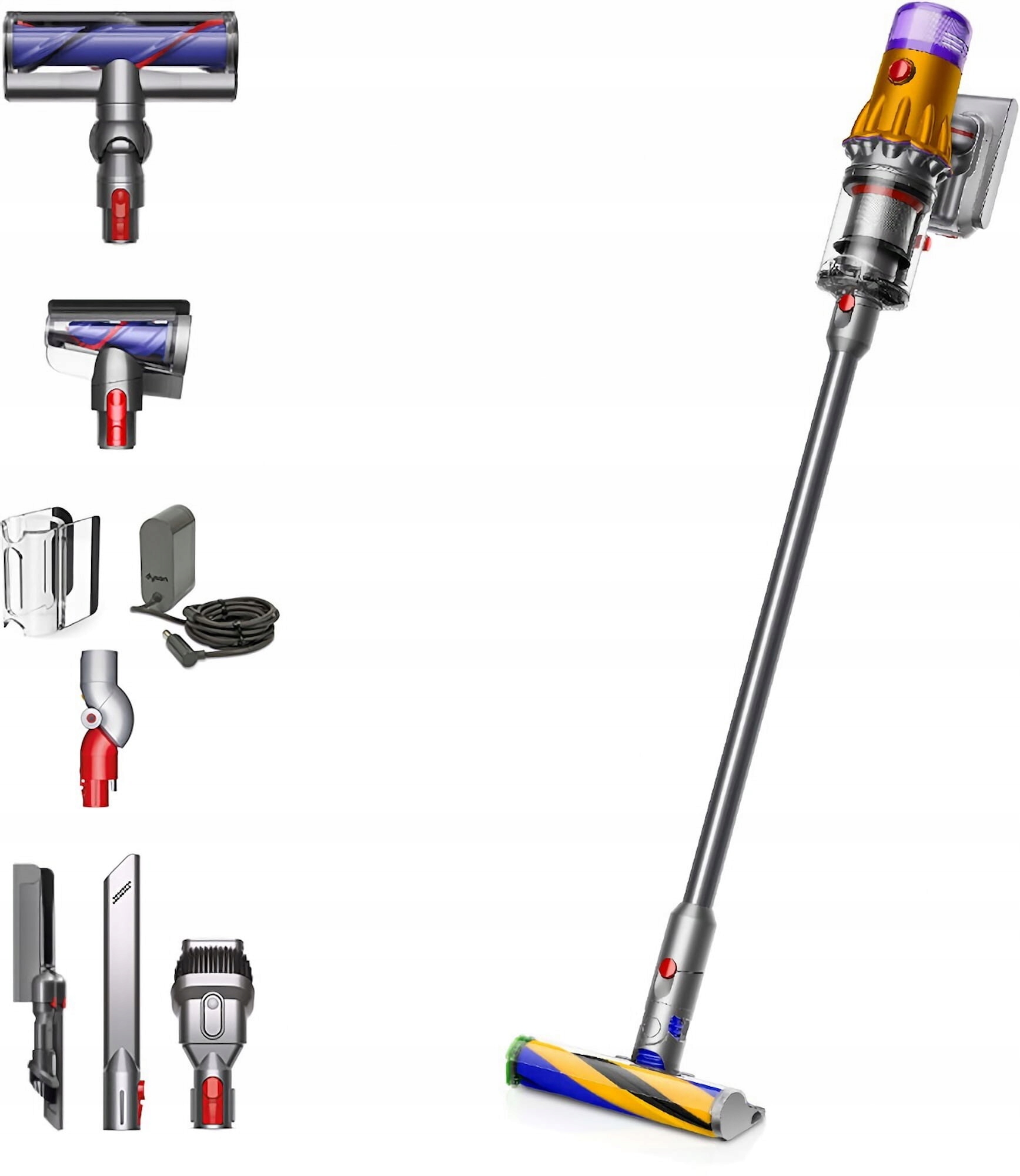 Stojanový vysávač Dyson V12 Detect Slim Absolute strieborno-sivý