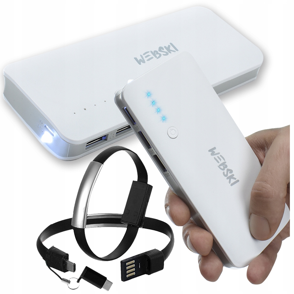 Webski Powerbank 20000 mAh biela + 2 ďalšie produkty