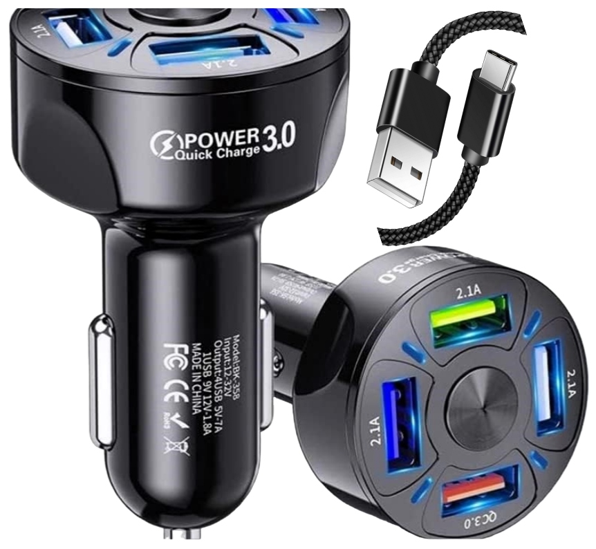 Autonabíjačka Apple Lightning, USB typ C Derselo 3100 mA