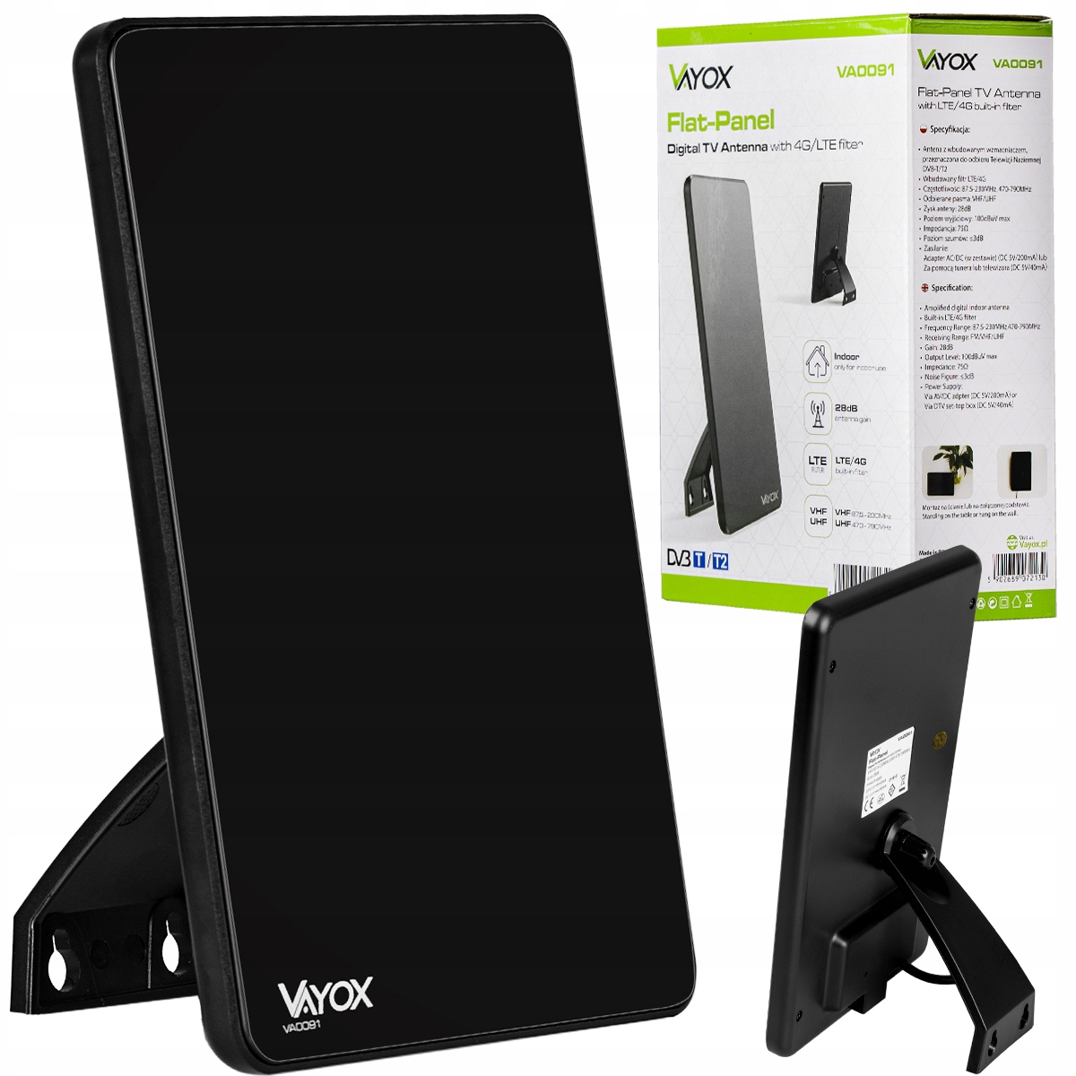 Vnútorná anténa Vayox VA0091 + anténny kábel Libox LB0070 1,8 m