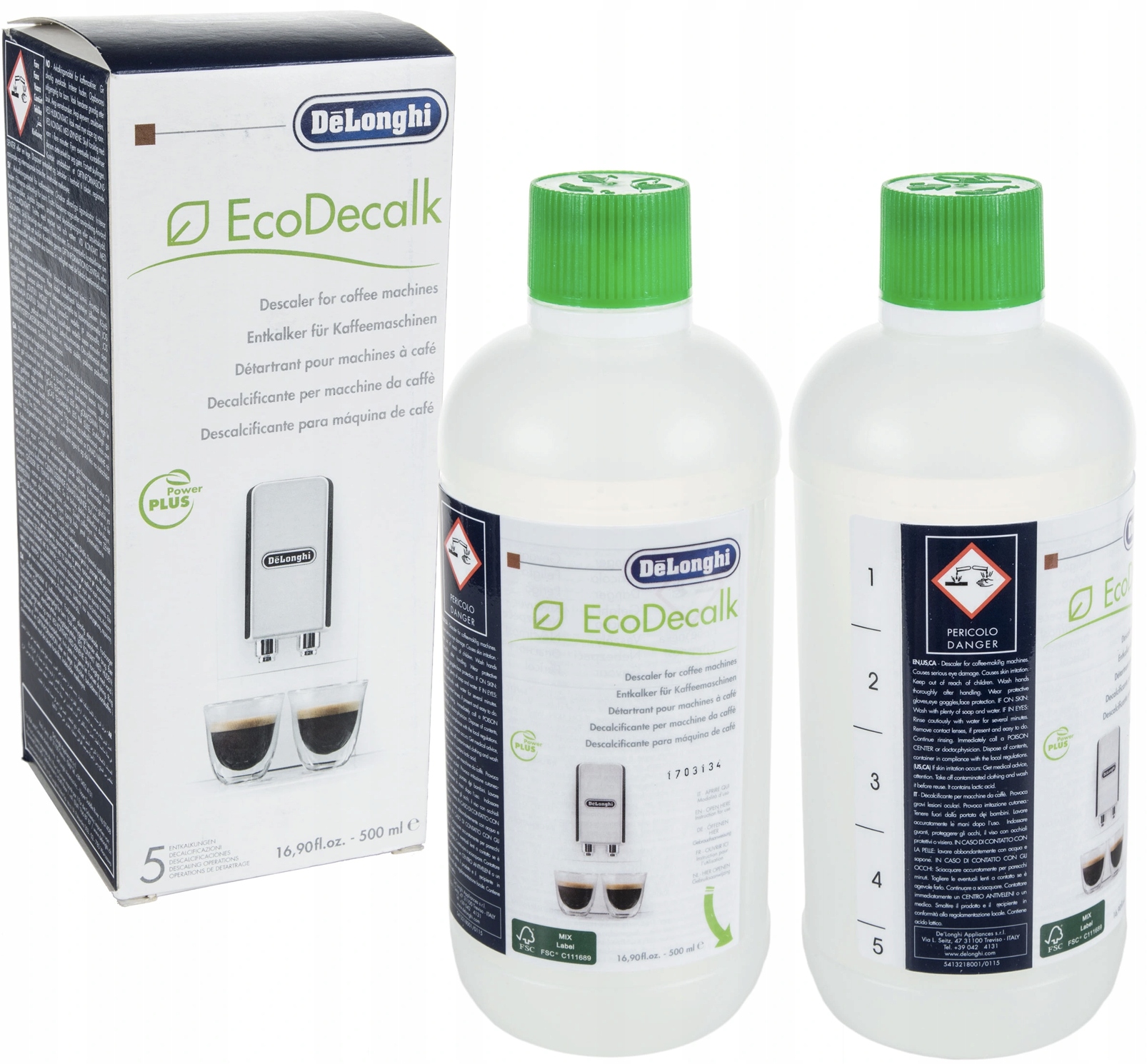 Automatický espresso kávovar De'Longhi EcoDecalk, biely