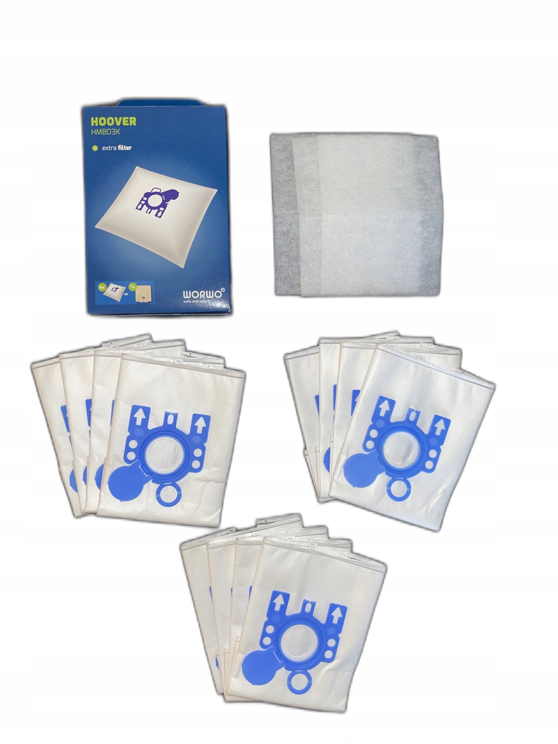 Vrecko, sáčok do vysávača - 12x tašky pre Hoover telios plus Te70 TE20 H60