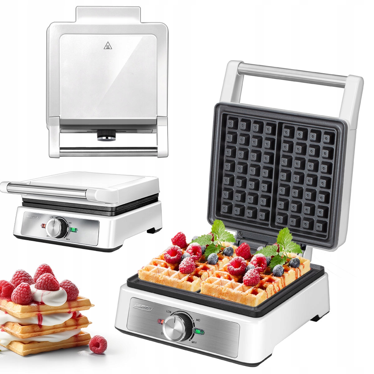 MPM MGO-41 vaflovač 1600 W strieborný/sivý