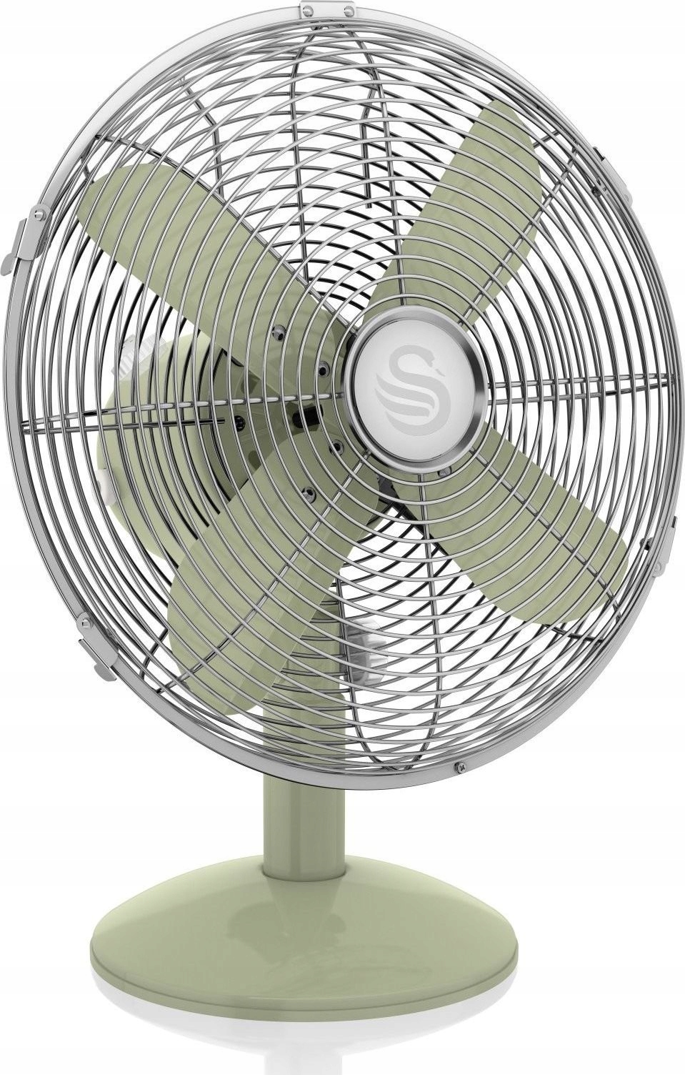 Swan retro zelený ventilátor stola