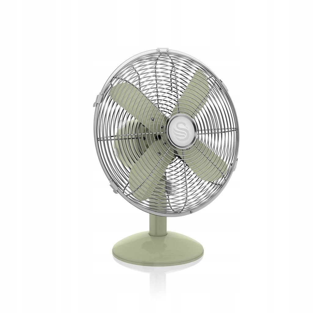 Swan retro zelený ventilátor stola