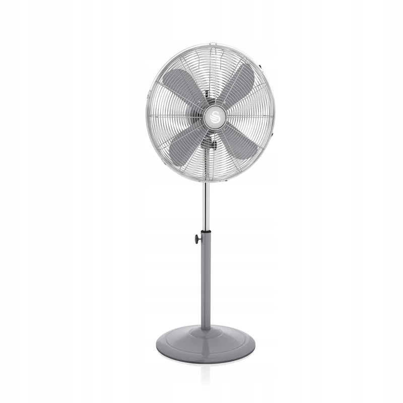 Swan Retro Strieborný/šedý retro ventilátor