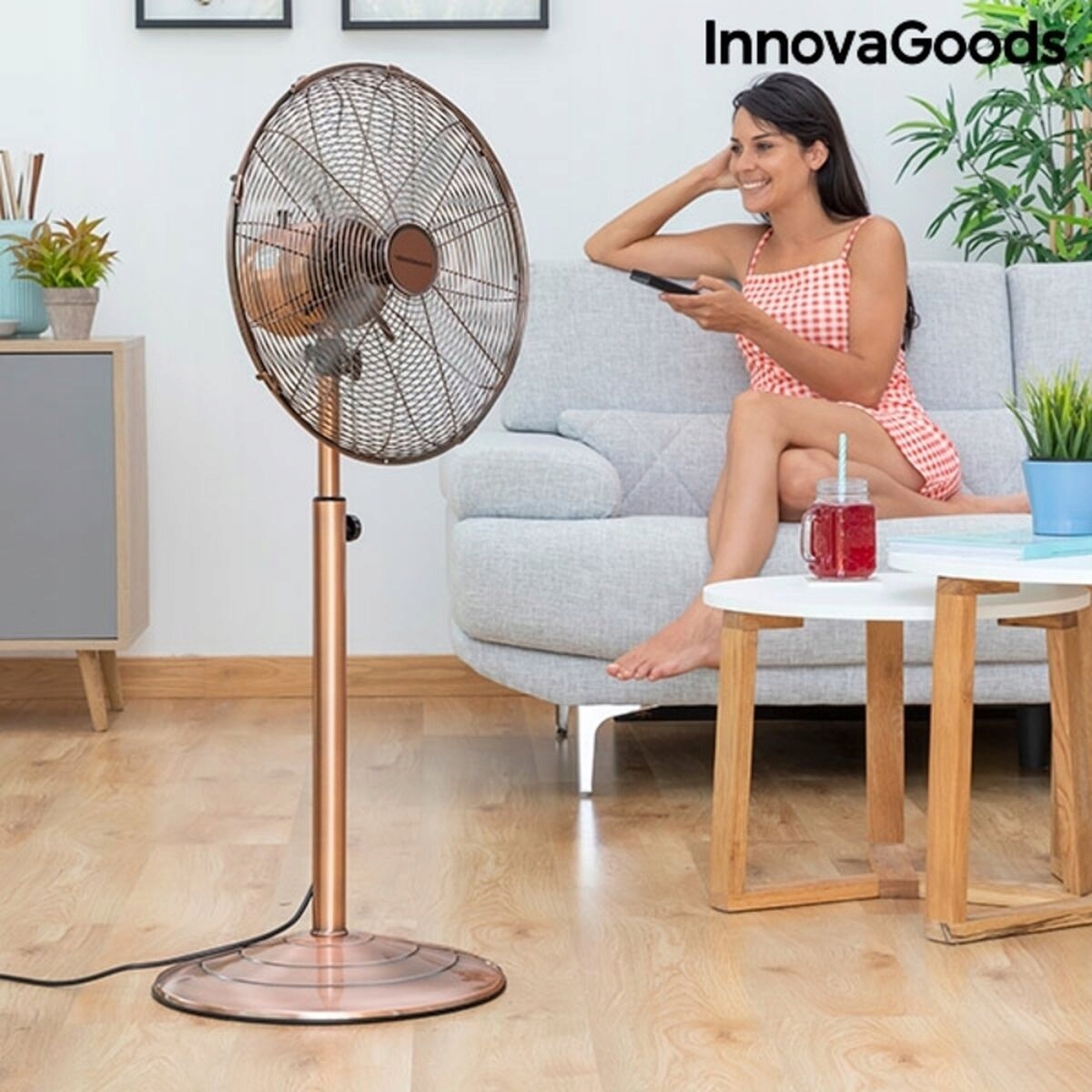 Innovagoods meď ružový stolík ventilátor