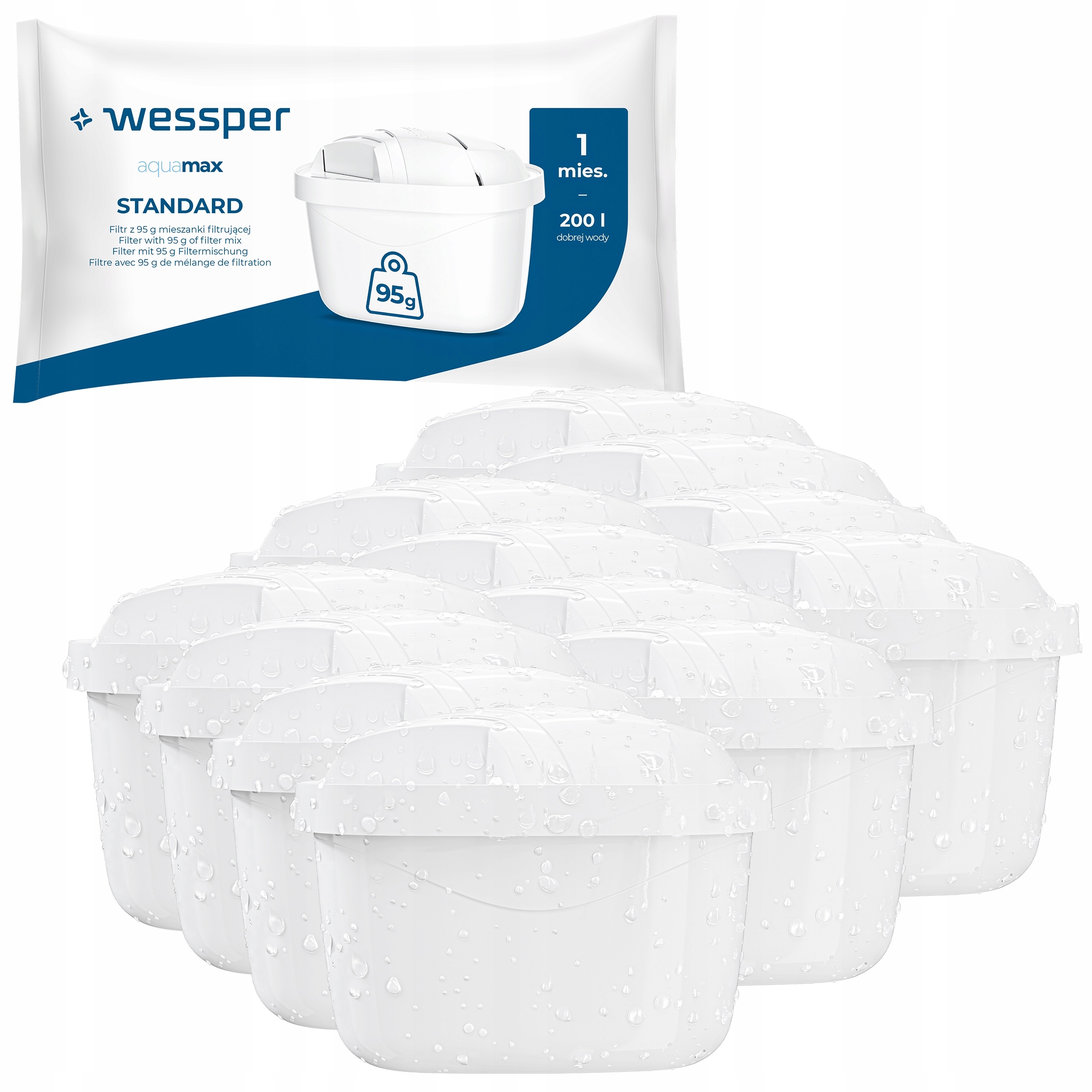 Filtračná vložka do džbánu Wessper AquaMax, 12 ks.
