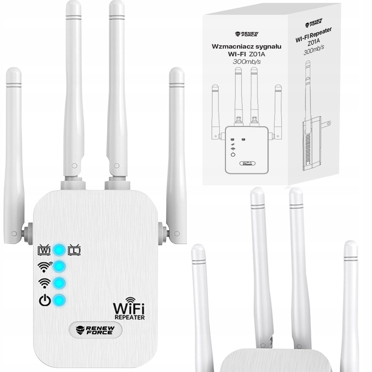 Zosilňovač Wi-Fi signálu RENEW FORCE Z01A