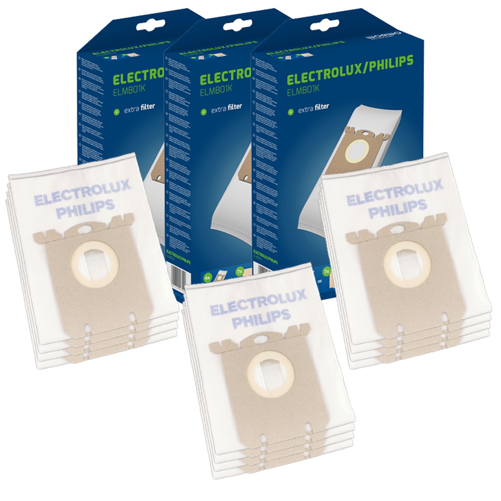 Vrecko, sáčok do vysávača - Syntetický vákuový čistiaci prostriedok ELMB04_X12/24 12 PCS.