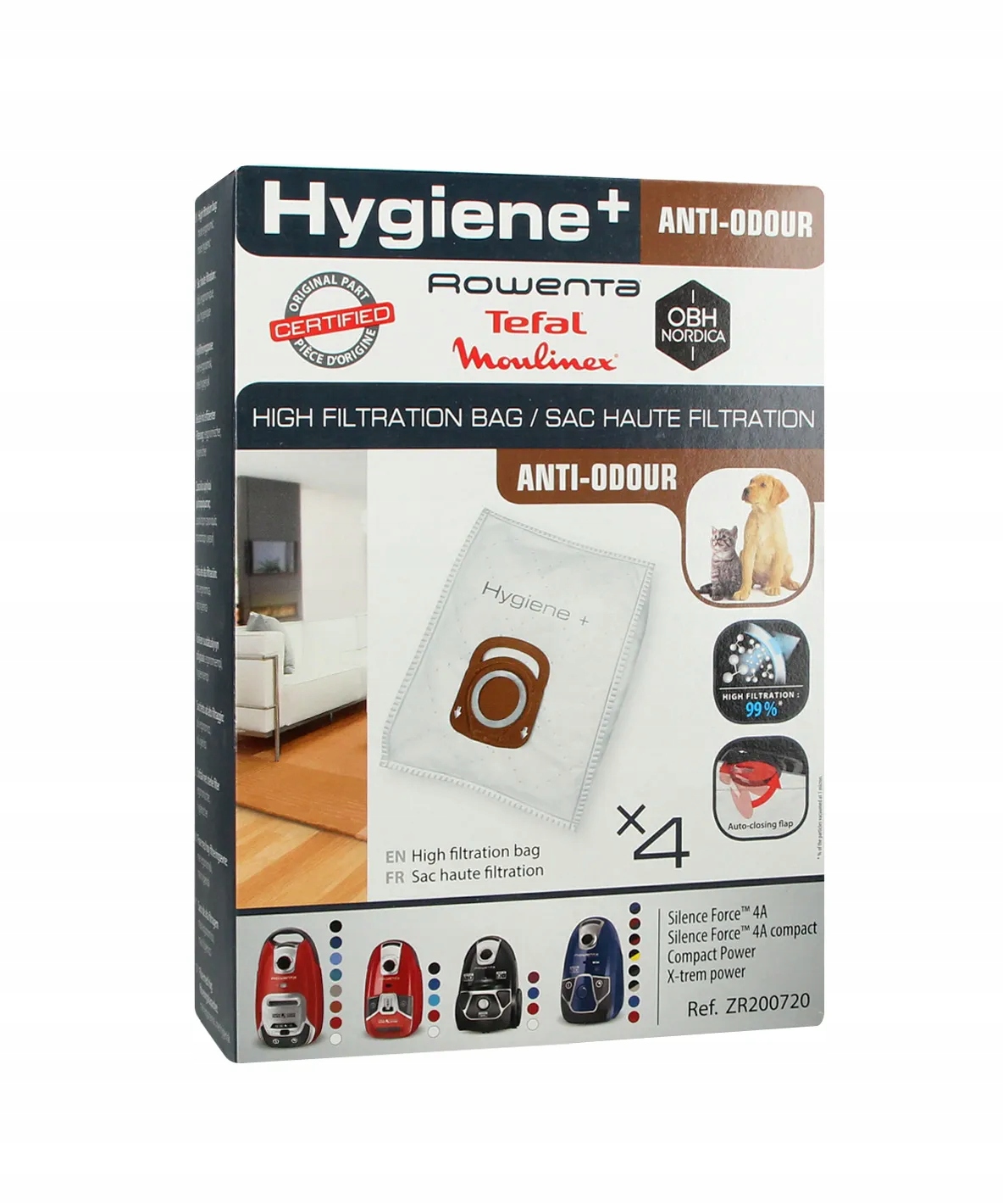 Vrecko, sáčok do vysávača - Syntetická vákuová taška RO3927 Compakt Power 25 PCS.