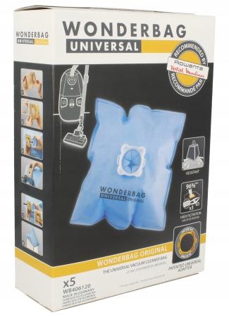 Vrecko, sáčok do vysávača - Syntetický vákuový čistiaci valec Wonderbag Universal 5 ks.