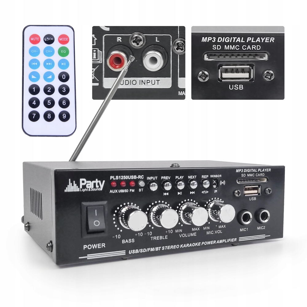 Party Light & Sound PLS1250USB-RC zosilňovač