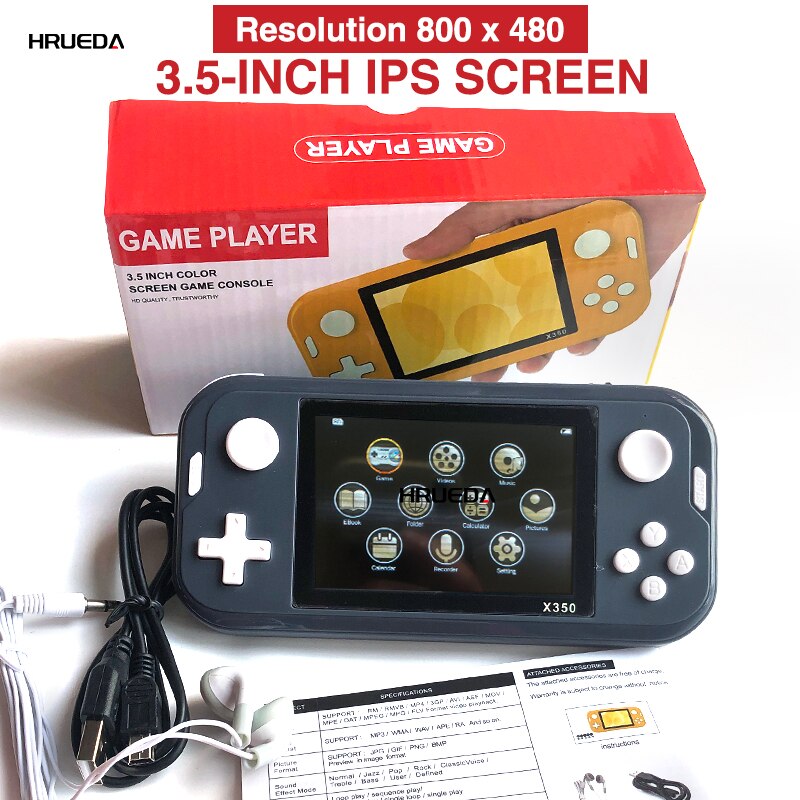 X350 Retro Game Consoles 3,5 palca IPS obrazovky duálne