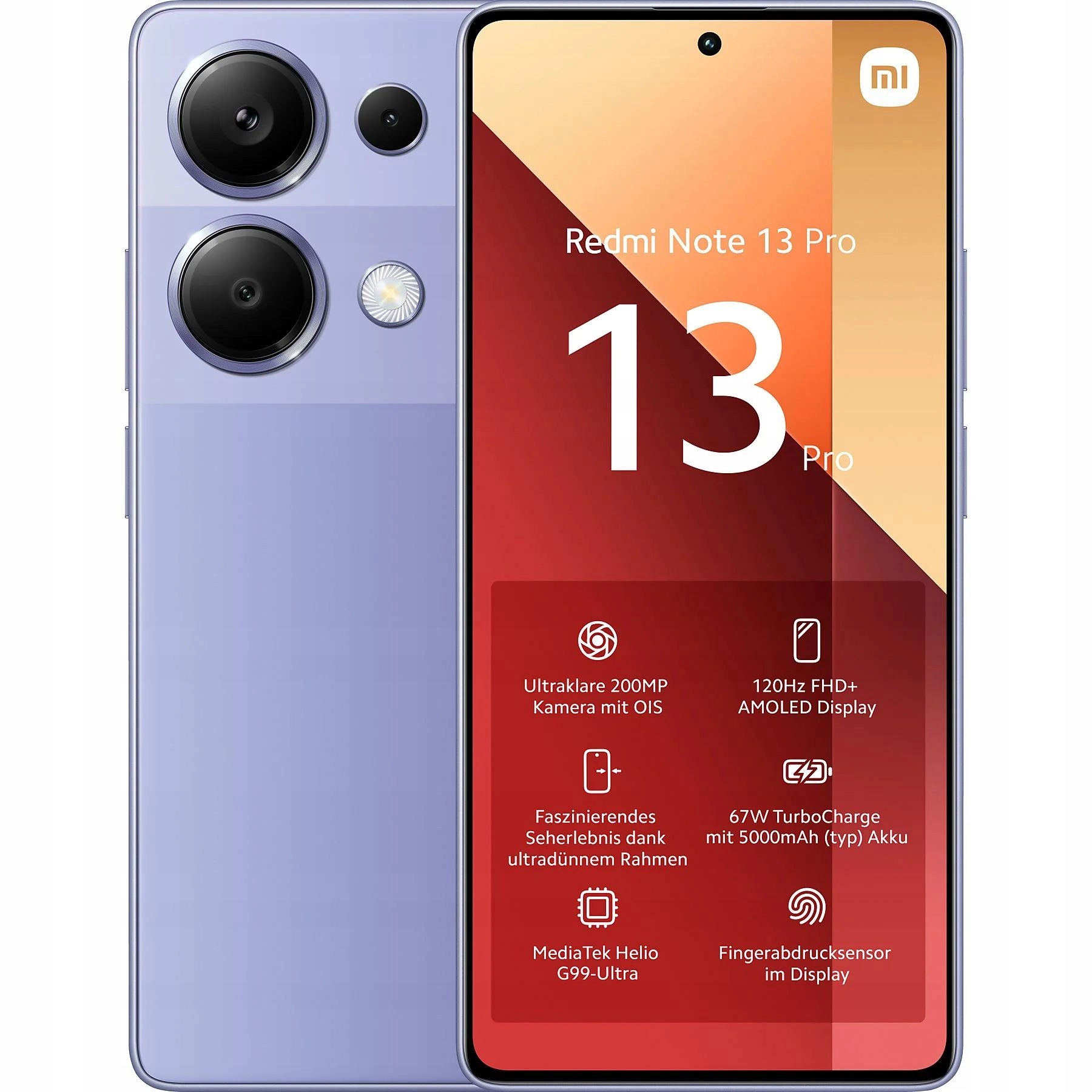 Xiaomi Redmi Note 13 Pro 4G smartfón 12 GB / 512 GB 4G (LTE) fialová
