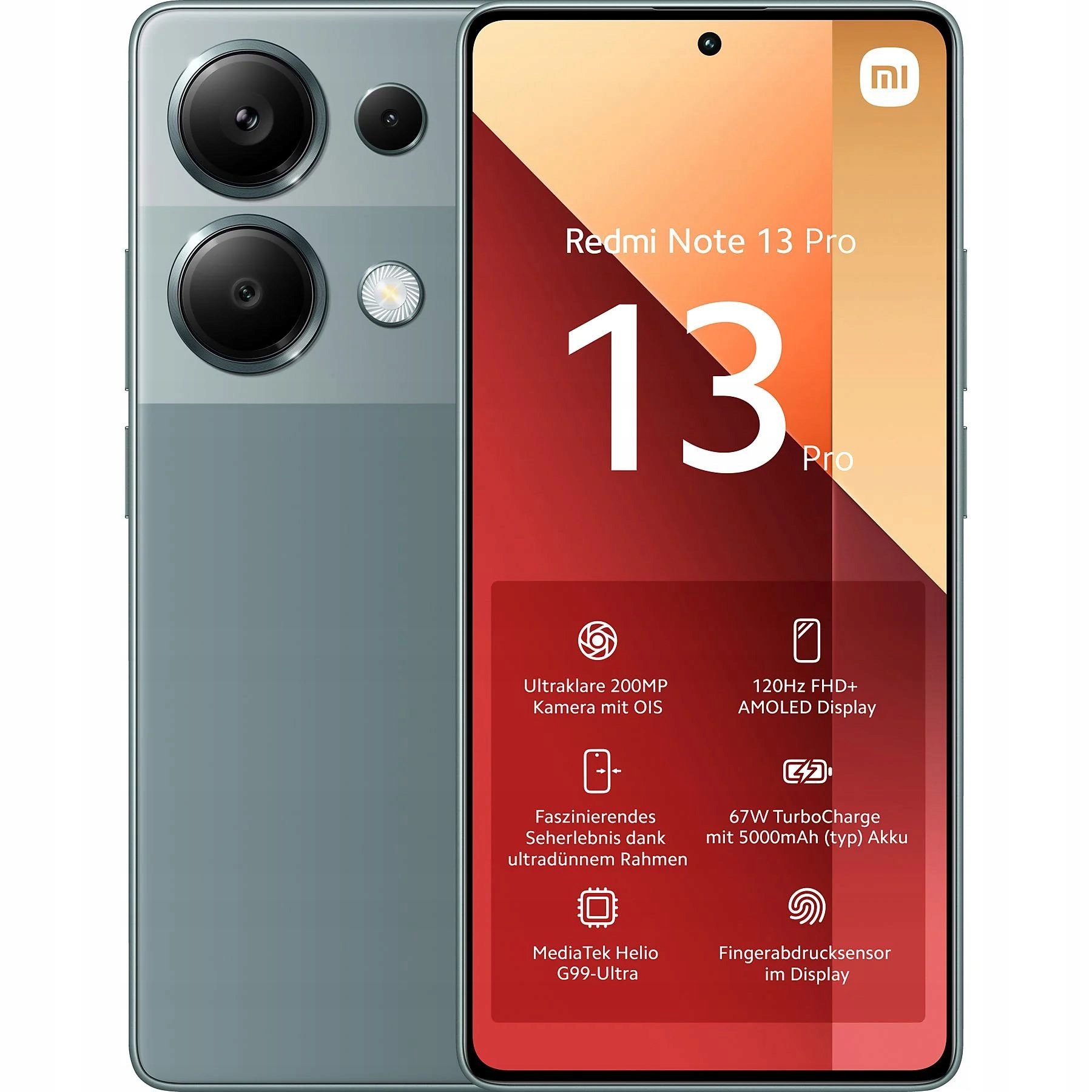 Zelený smartfón Xiaomi Redmi Note 13 Pro 8 GB / 256 GB