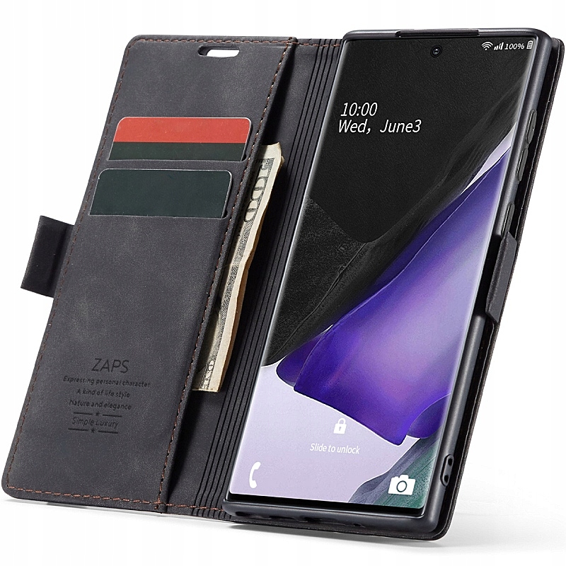 Puzdro s klapkou pre Galaxy Note 20 Ultra Case Black