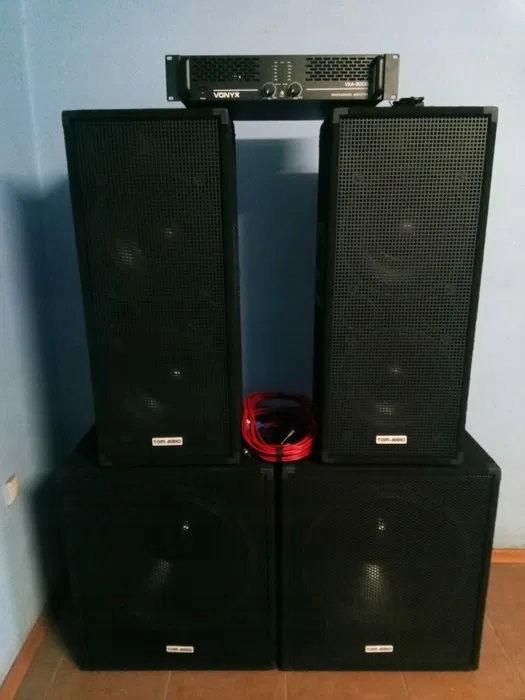 Sada stĺpcov Tom-audio 01 Zvukový systém 2+2+1 = 4400W 2200 W