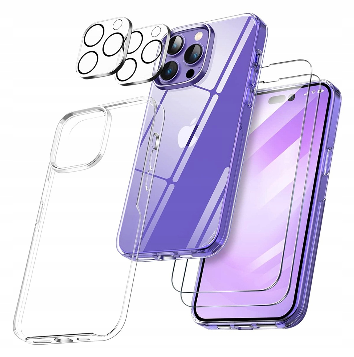 Zadné supor pre iPhone 14 Pro Max 3in1 bezfarebný