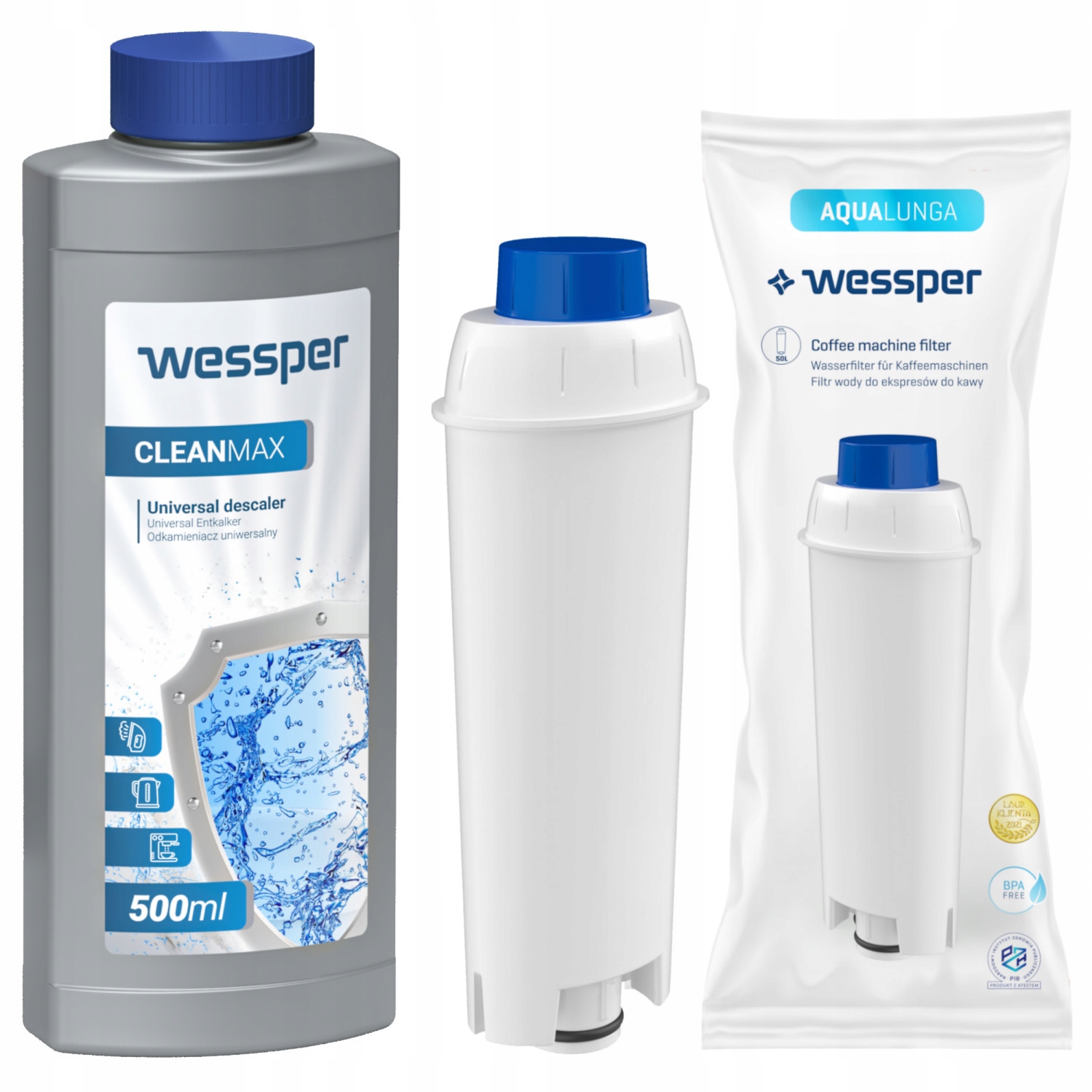 Filter vložte Wesper Aqualunga WES039 1 Položka + kvapalina Wesper CleantMax Zúfalstvo 0,5 l