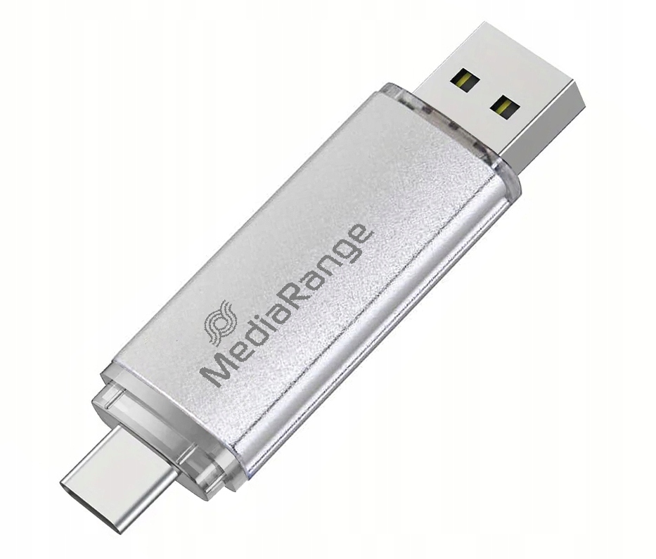 Pendrive MediaRange MR938 128 GB USB 3.0, USB 3.1 typ C strieborný