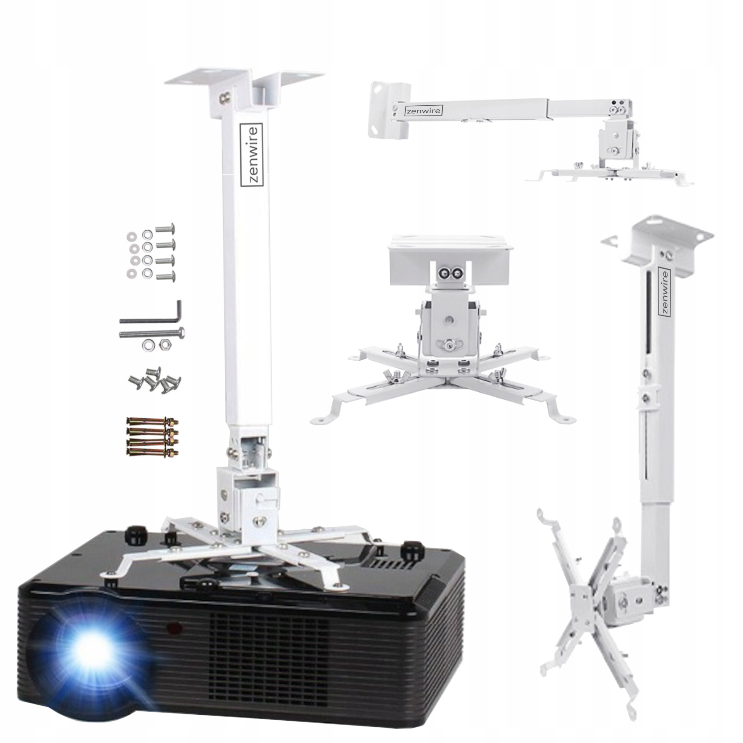 Zenwire 4v1 stropný držiak projektora na stenu pre projektor, do 25 kg