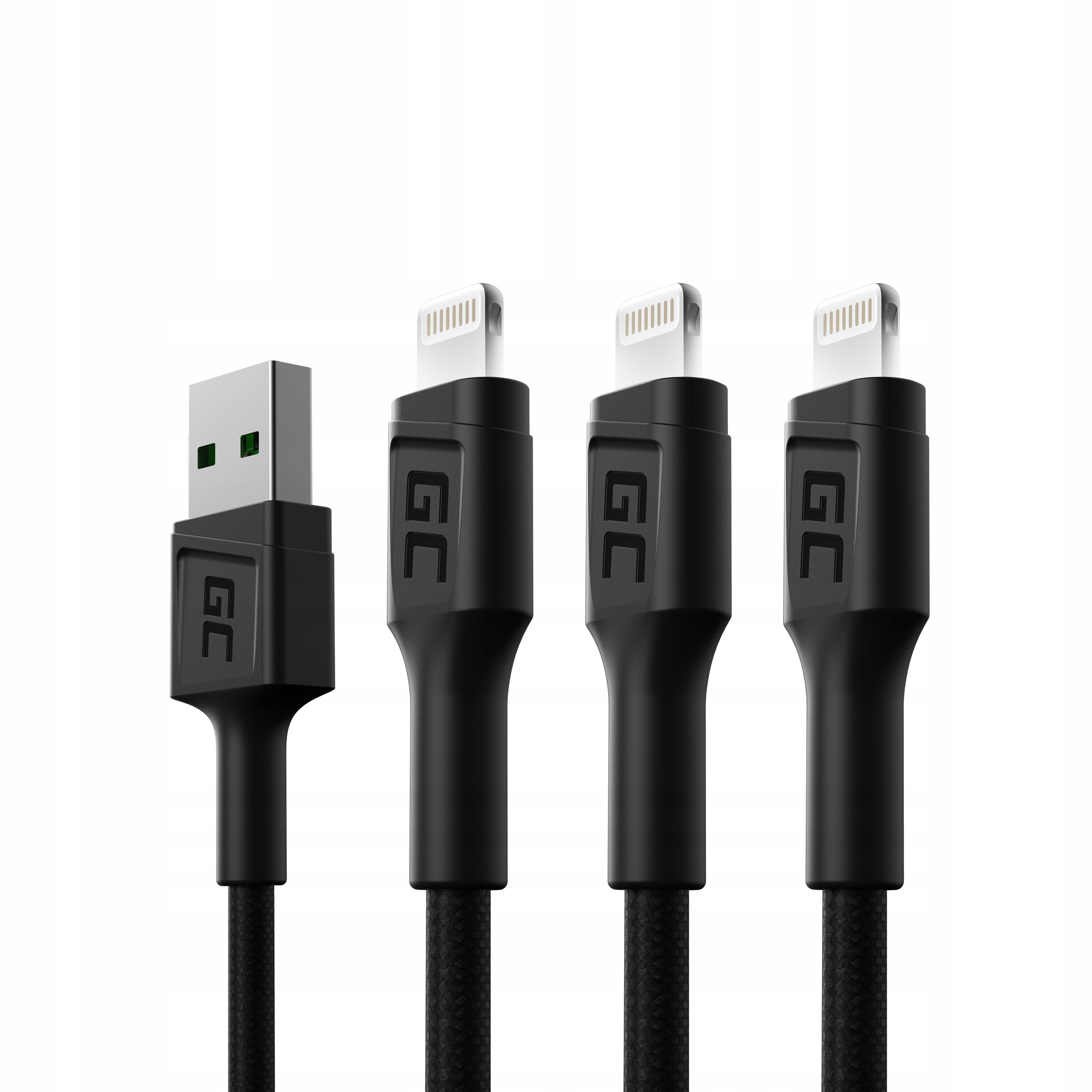 Zestaw kabli USB - Apple Lightning Green Cell