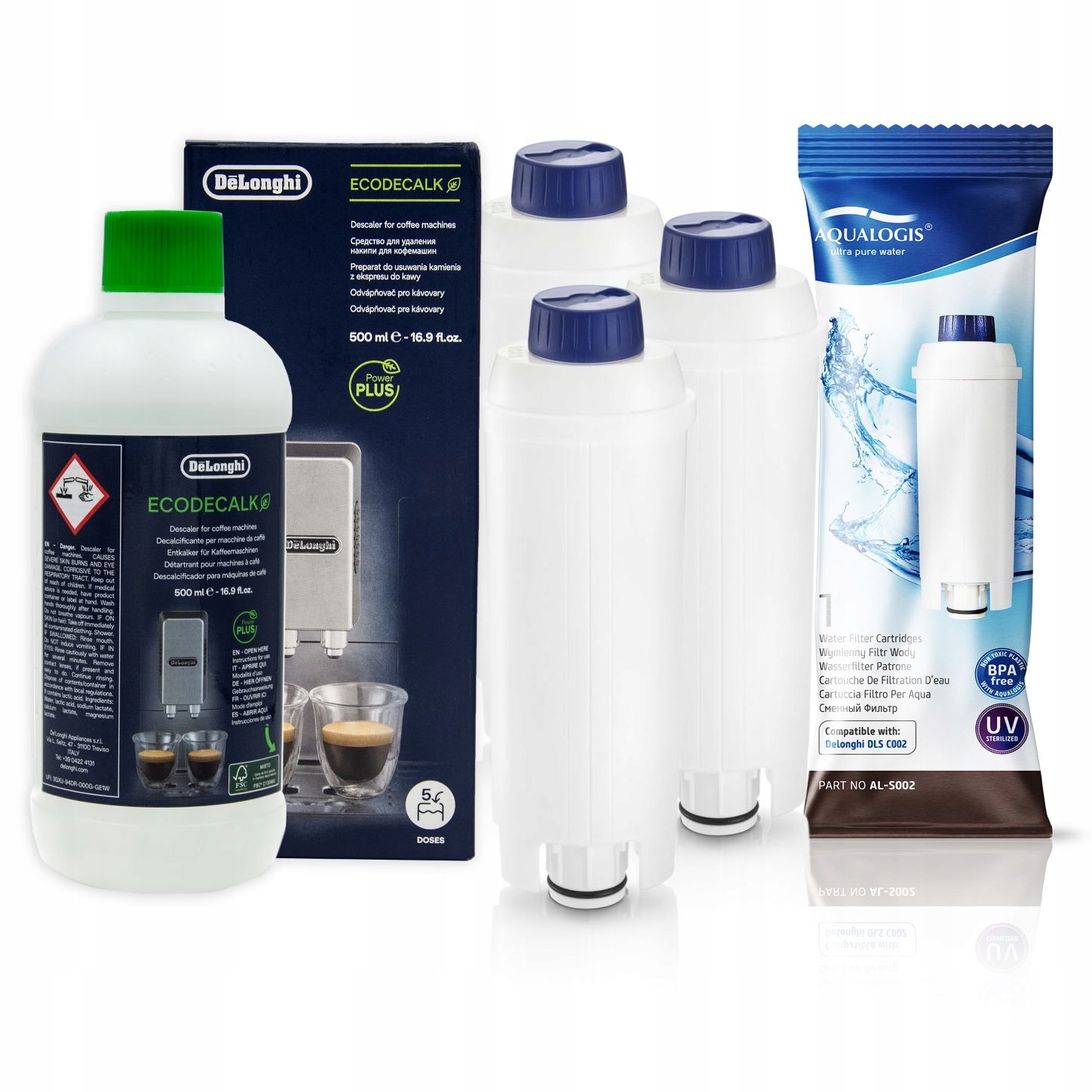 Delonghi 3x 1x delonghi set 500 ml