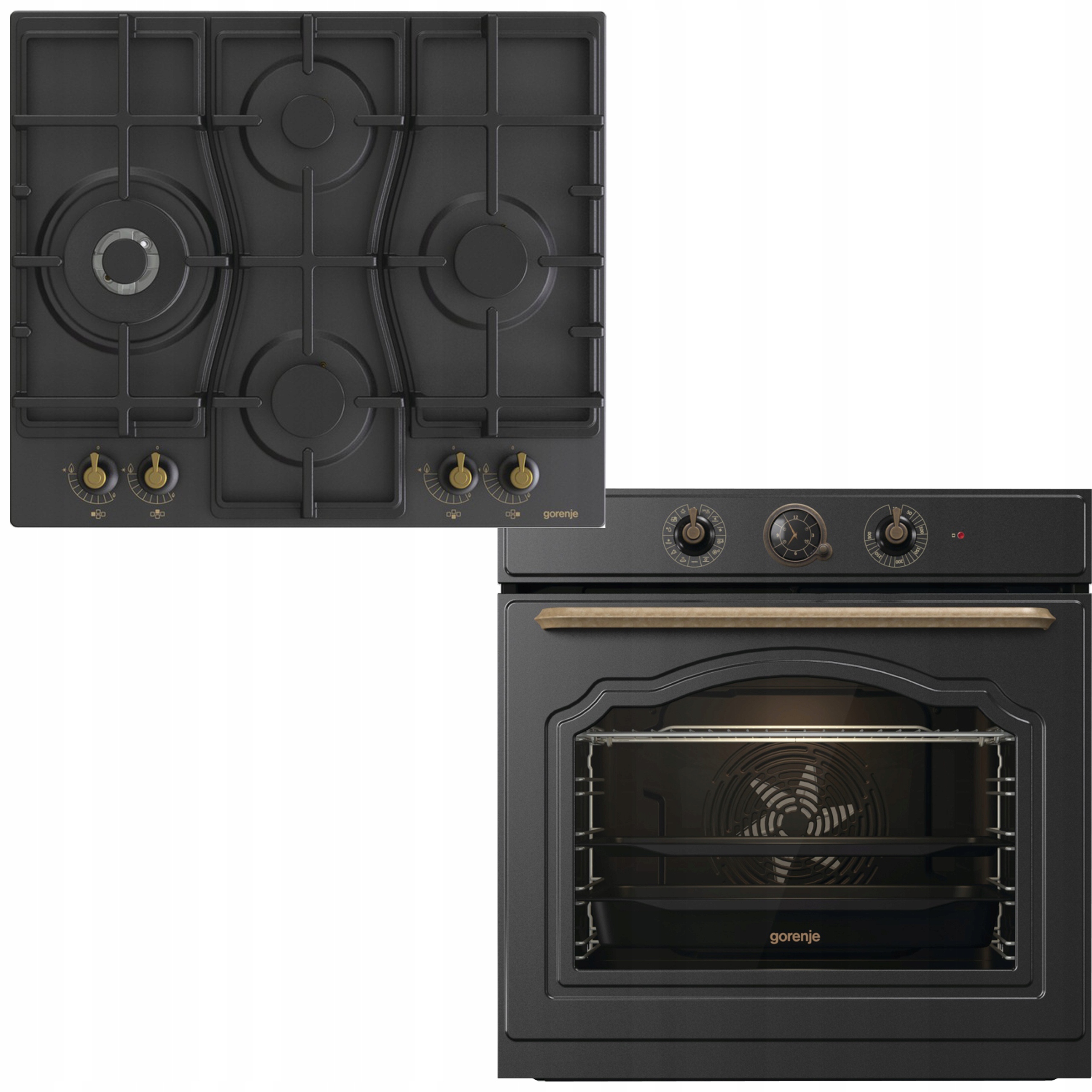 Sada rúry Gorenje + retro plynové tanier 60 cm
