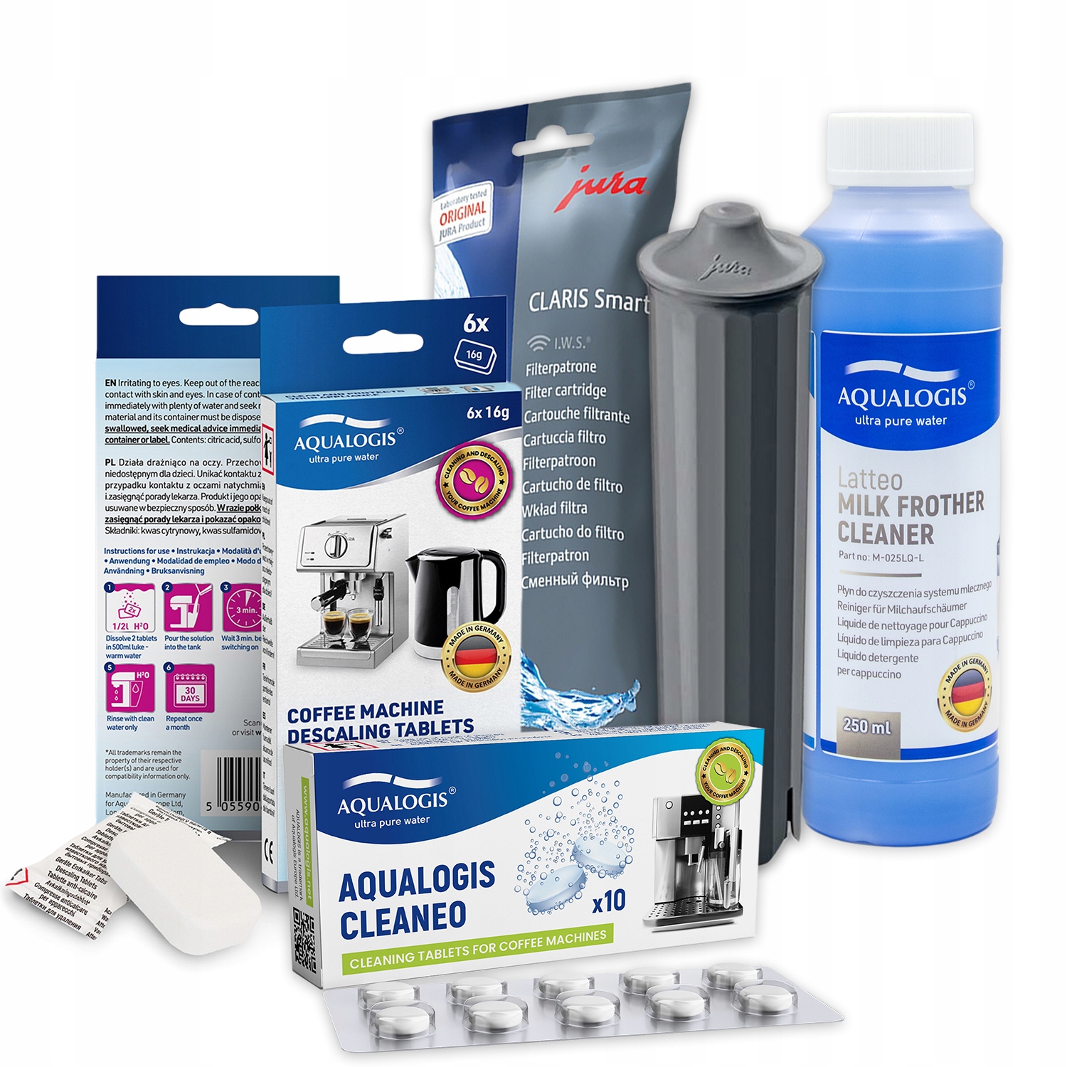 Jura, Claris Smart Set, tablety a likvidné