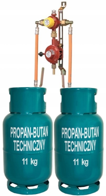 Nastavený pre pripojenie 2 valcov 11 alebo 33 kg