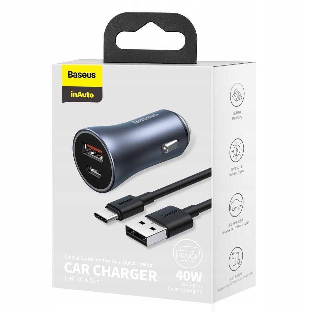 Nabíjačka do auta, USB typ C Baseus 3000 mA