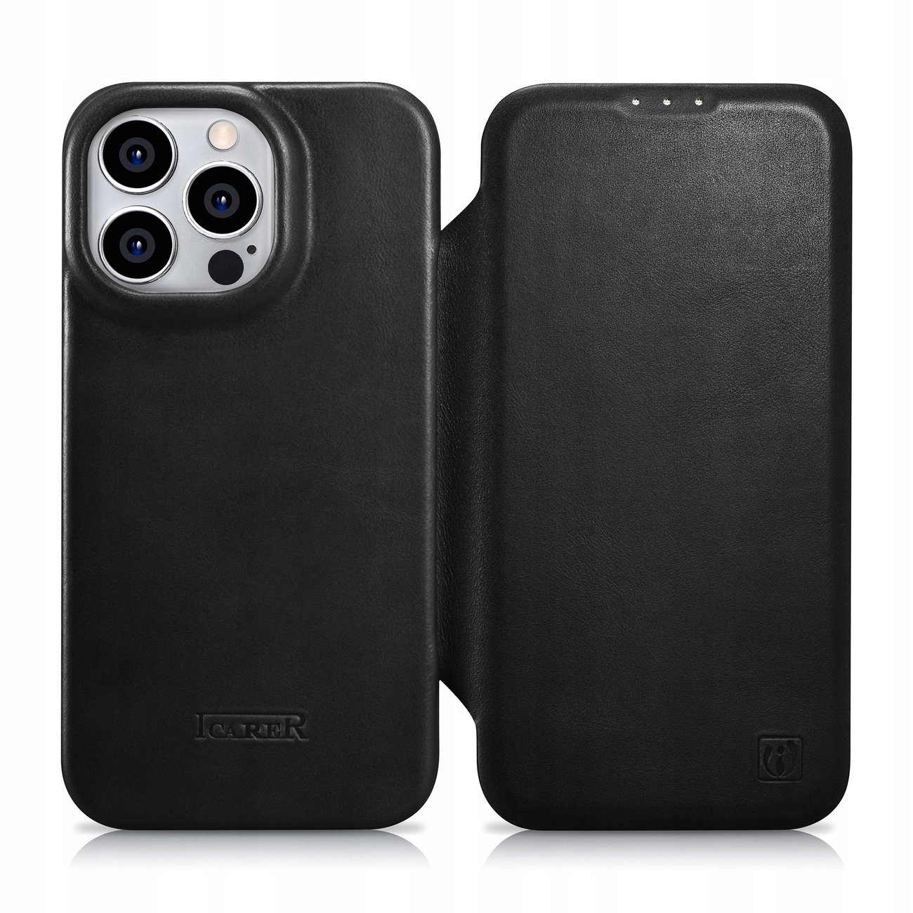 Puzdro na klapku iCarer pre iPhone 14 Pro Max Black