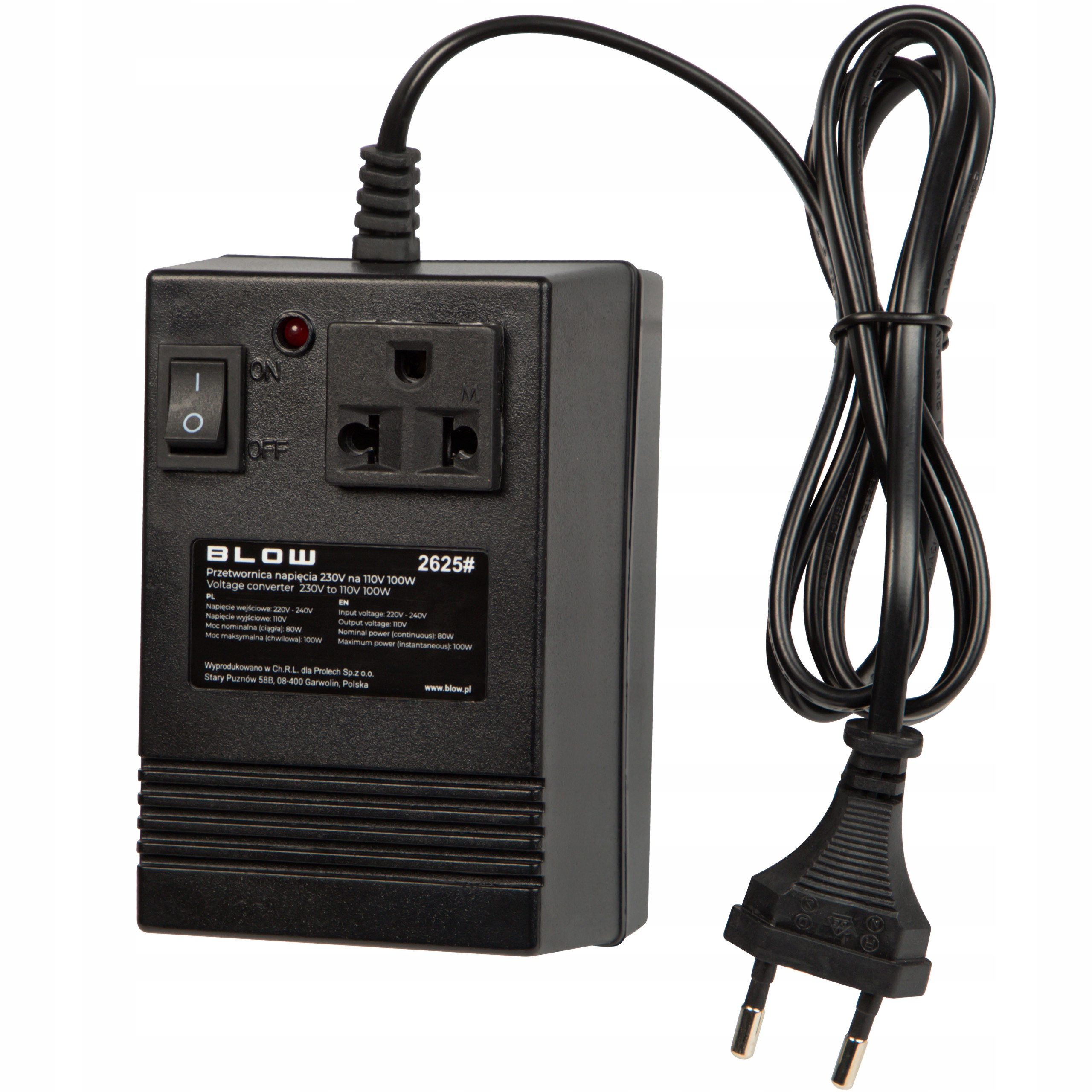 Podrobnosti o Blow Transformer v popise
