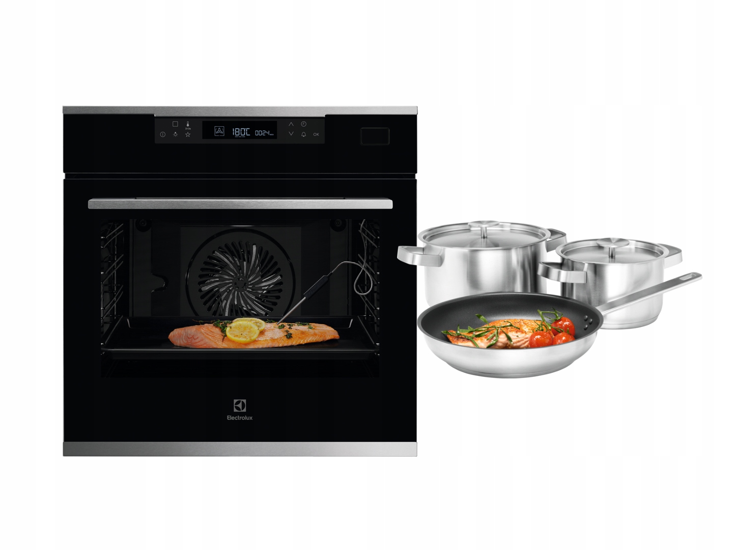 ELECTROLUX KOBCS31X parná rúra _____ + hrnca