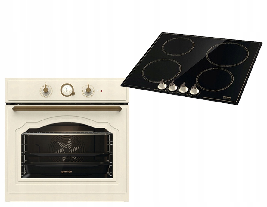 Gorenje retro papierová sada+Plynová doska slonoviny