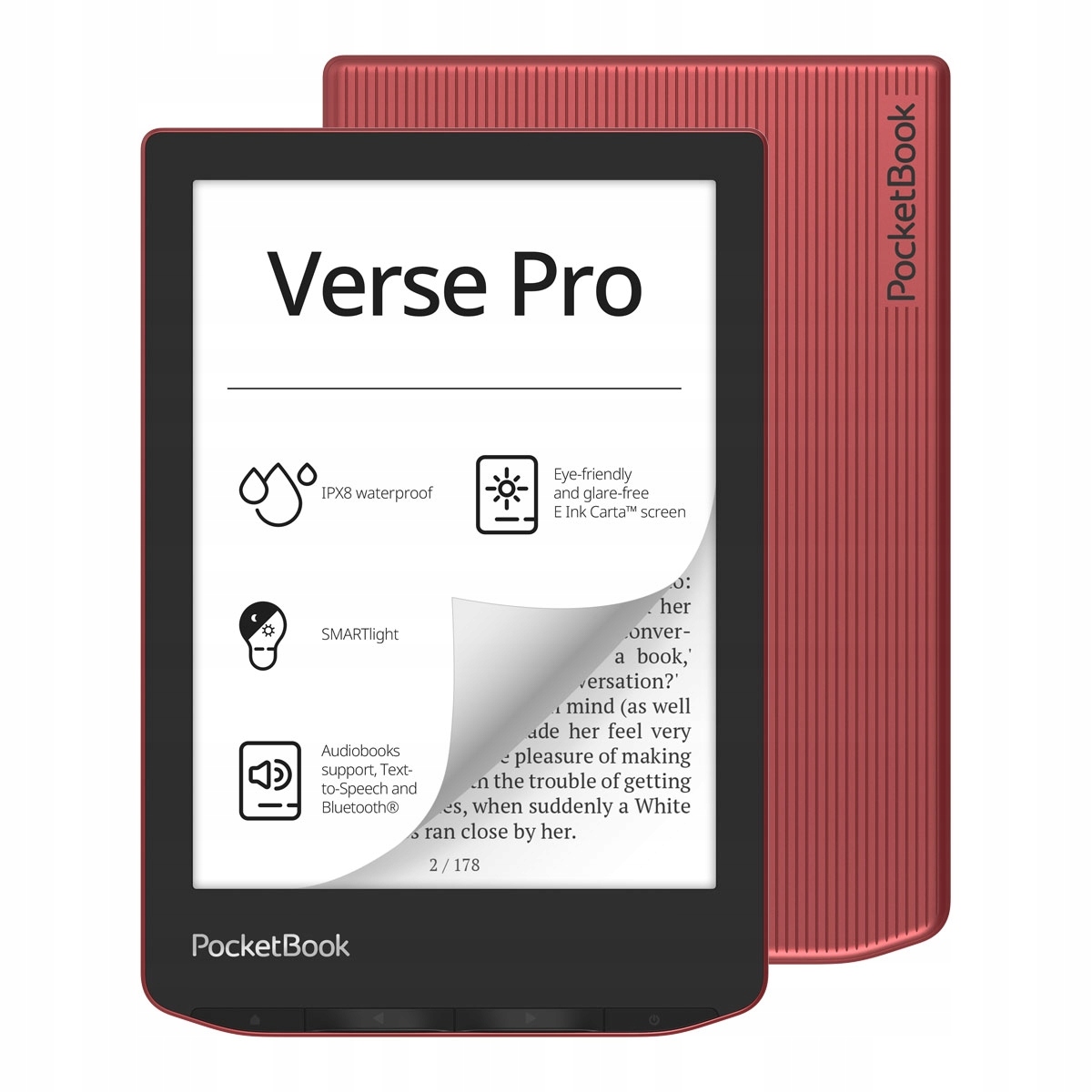 Čítačka elektronických kníh PocketBook Verse Pro 16 GB 6-palcová červená