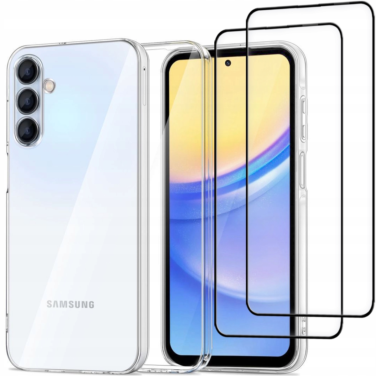 Tech-protect chrbty pre Samsung Galaxy A35 5G FlexAir bezfarebný + 2× Tvrdené sklo Hofi pre Samsung Galaxy A35 5G / A55 5G 2 ks.